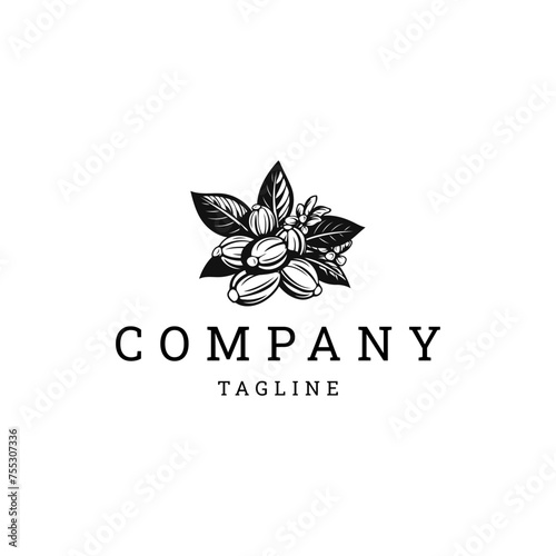 Cacao logo vector icon design template