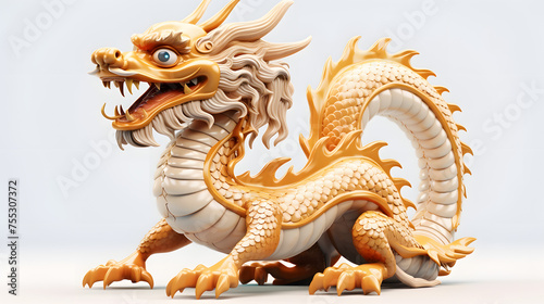 Eastern Dragon 3d rendering cartoon photo