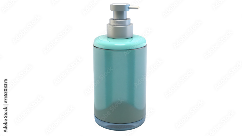 Blue plastic bottle isolated on white background with blank label for liquid soap or shampoo packaging Blue plastic bottle isolated on white background with blank label for liquid soap or shampoo packaging