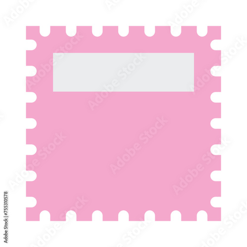 Cute postage stamp vector icon