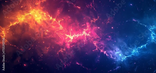 Cosmic Fire and Ice Abstract Background