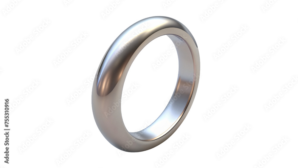Isolated Silver Metal Rings on White Background Isolated Silver Metal Rings on White Background