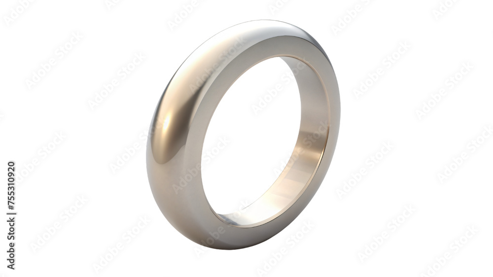 Isolated Silver Metal Rings on White Background Isolated Silver Metal Rings on White Background