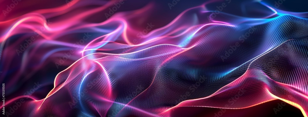 Abstract Colorful Wavy Light Patterns