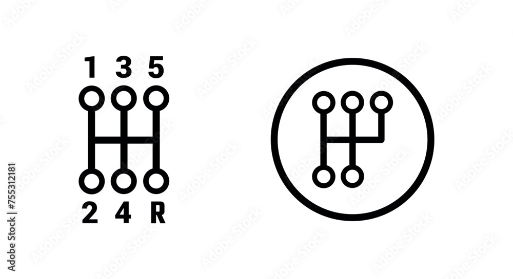 Gearbox Icon. Lineal Style Gearbox Outline Icon Vector Illustration Gearbox Icon. Lineal Style Gearbox Outline Icon Vector Illustration