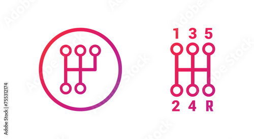Gear box Icon. Gear box Gradient Icon Symbol Vector Illustration