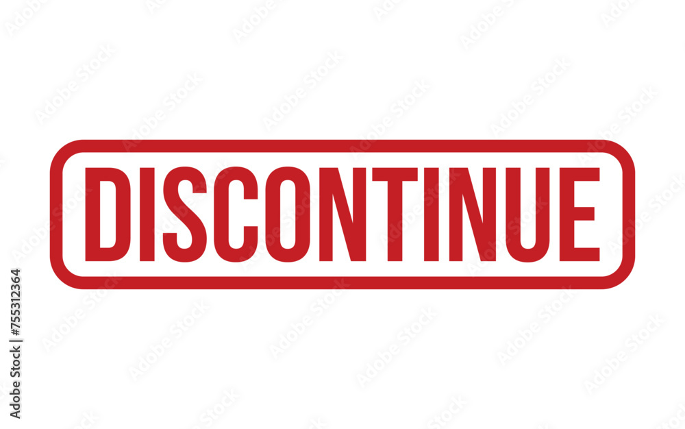 Red Discontinue Rubber Stamp Seal Vector Red Discontinue Rubber Stamp Seal Vector