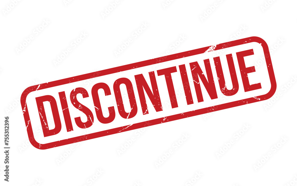 Discontinue Rubber Stamp Seal Vector Discontinue Rubber Stamp Seal Vector
