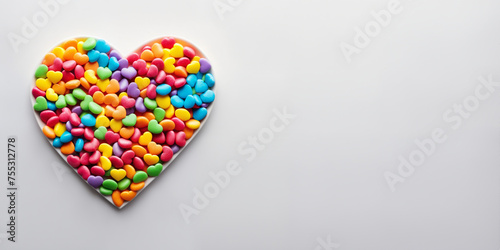 Hear shaped candy lollypop sticks