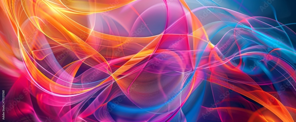 Vibrant Abstract Color Swirls Background