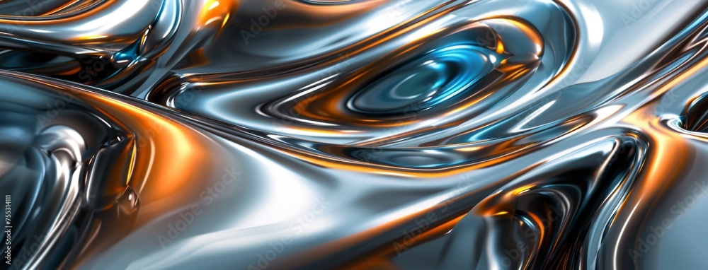 Abstract Metallic Swirls Texture