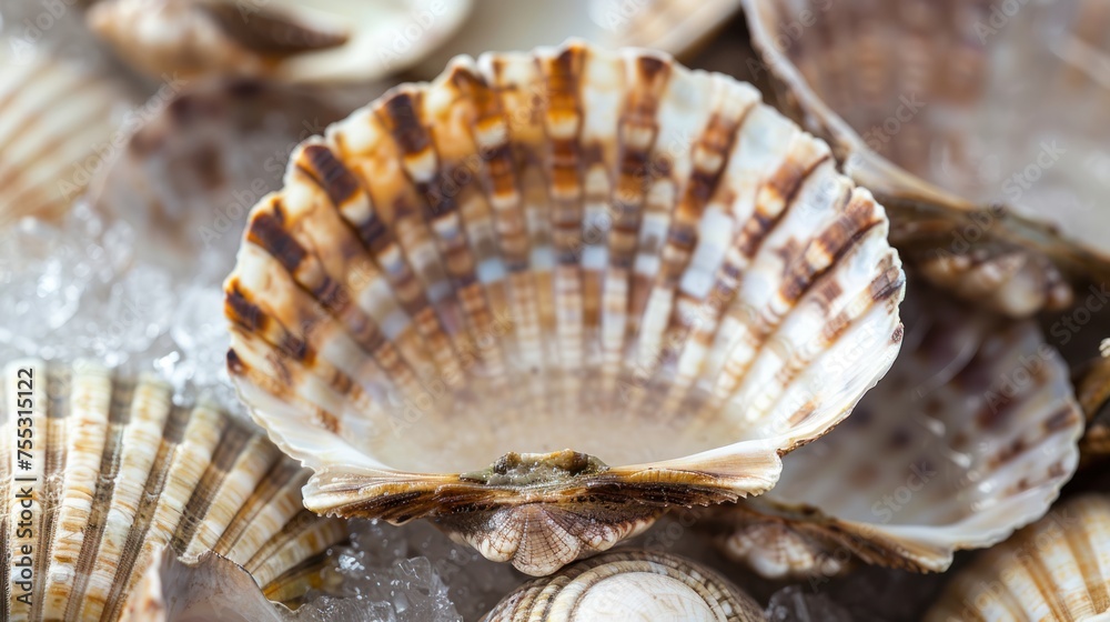 Beautiful sea shells, sea shells, clam shells Stock Photo | Adobe Stock