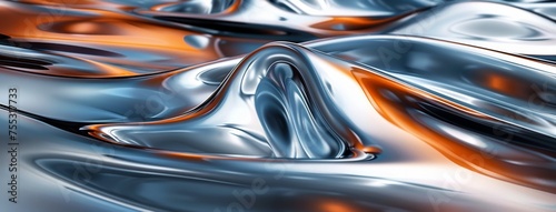 Abstract Metallic Waves © GoGameGod