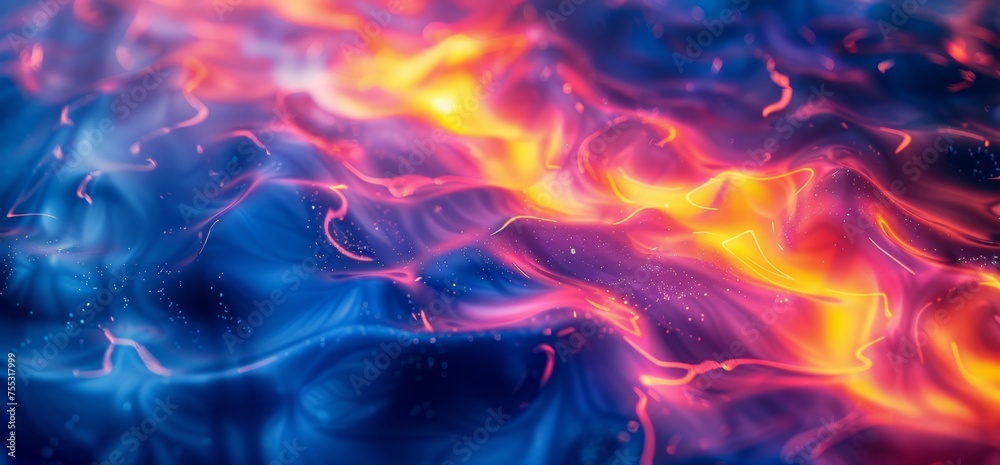 Abstract Fiery and Icy Waves Background Abstract Fiery and Icy Waves Background
