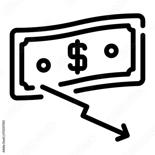 bankruptcy line icon