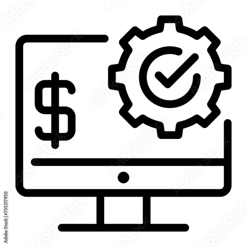 computer line icon