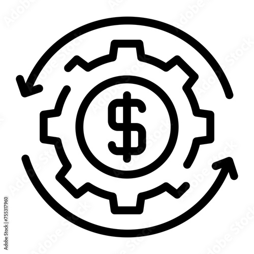 cost effectiveness line icon
