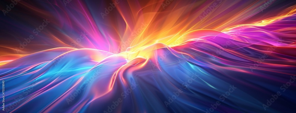 Obraz premium Vibrant Abstract Light Wave Background