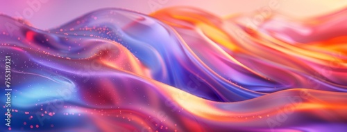 Vibrant Abstract Silk Waves