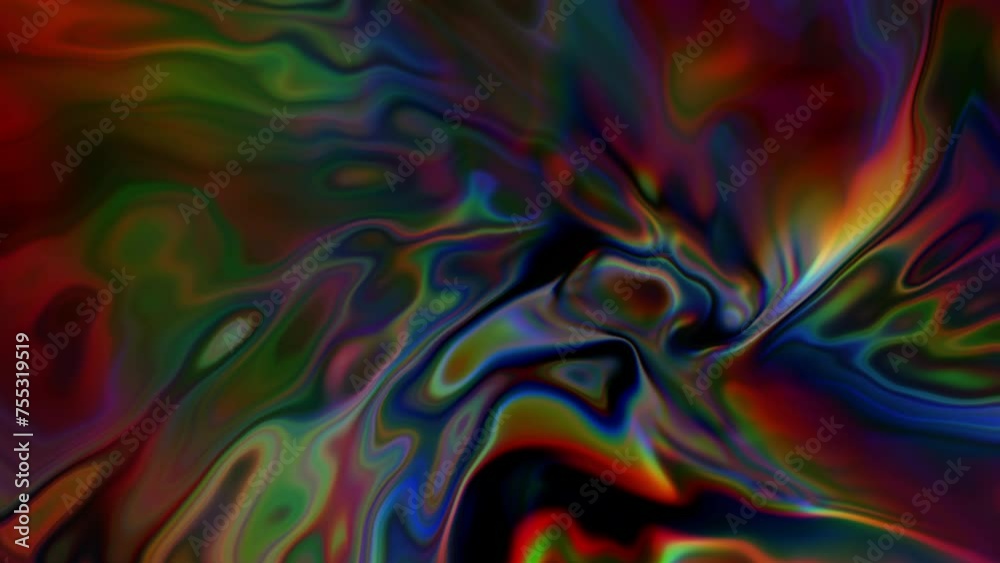 Abstract motion background shining colorful particles.Seamless 4K loop video.
