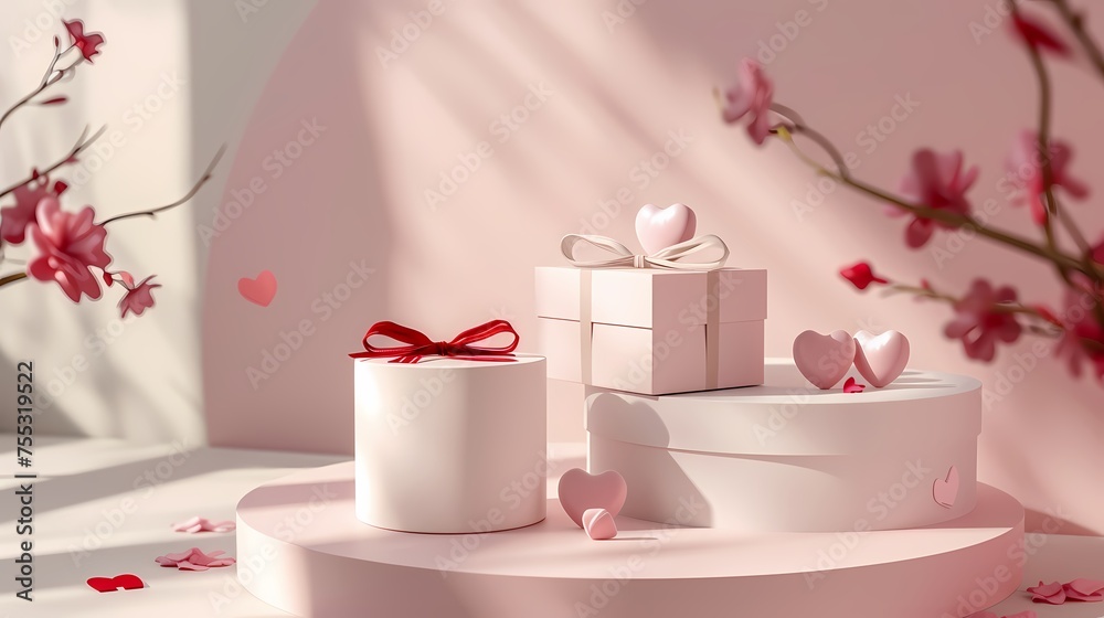 valentine's box valentine themed e-commerce main image product web page background valentine's box valentine themed e-commerce main image product web page background
