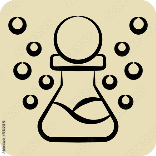 Icon Technetium. related to Nuclear symbol. hand drawn style. simple design editable. simple illustration