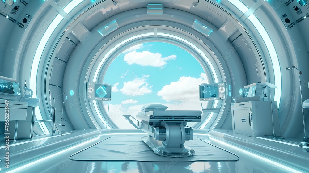 Digital technology futuristic science station abstract graphic poster web page PPT background with generative