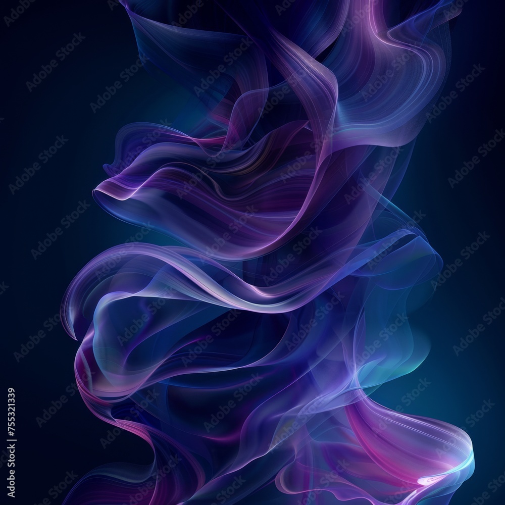 Abstract Colorful Smoke Waves