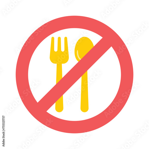 Prohibition of eating and drinking. Symbol of Ramadan Fasting