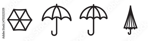 umbrella icon rainy symbol, dry