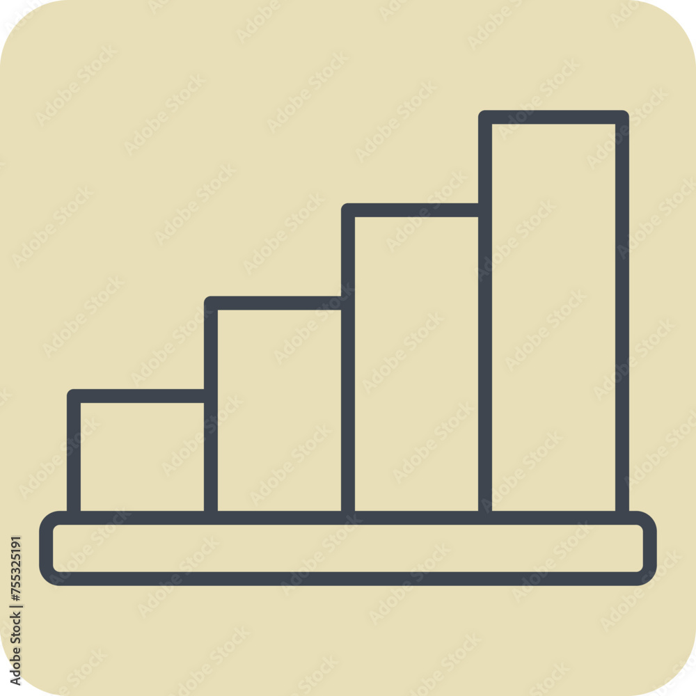 Icon Stairs. related to Building Material symbol. hand drawn style. simple design editable. simple illustration Icon Stairs. related to Building Material symbol. hand drawn style. simple design editable. simple illustration