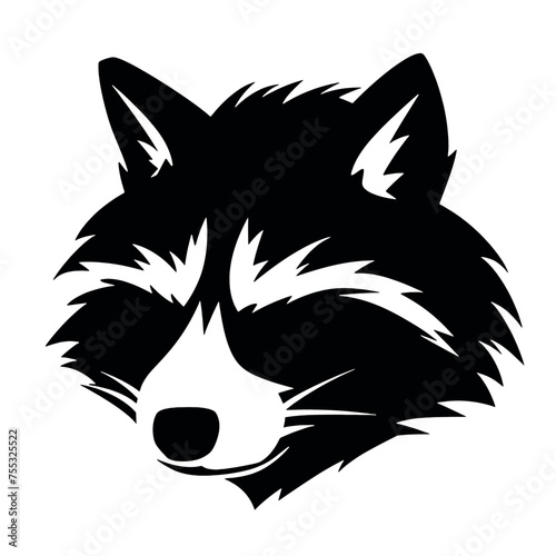 Raccoon mascot vector design, illustration concept style for badge, emblem and t shirt printing. Angry raccoon illustration. Sport emblem.