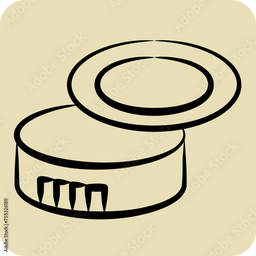 Icon Can Opener. related to Camping symbol. hand drawn style. simple design editable. simple illustration