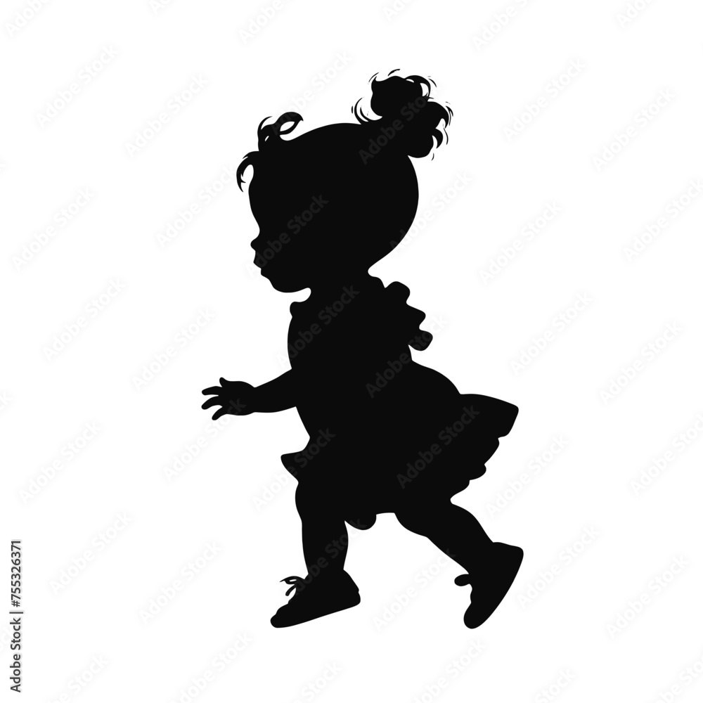 children happy silhouette illustration in black children happy silhouette illustration in black