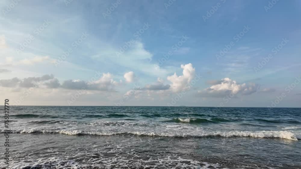 Wave beach ocean blue sky and cloud Wave beach ocean blue sky and cloud