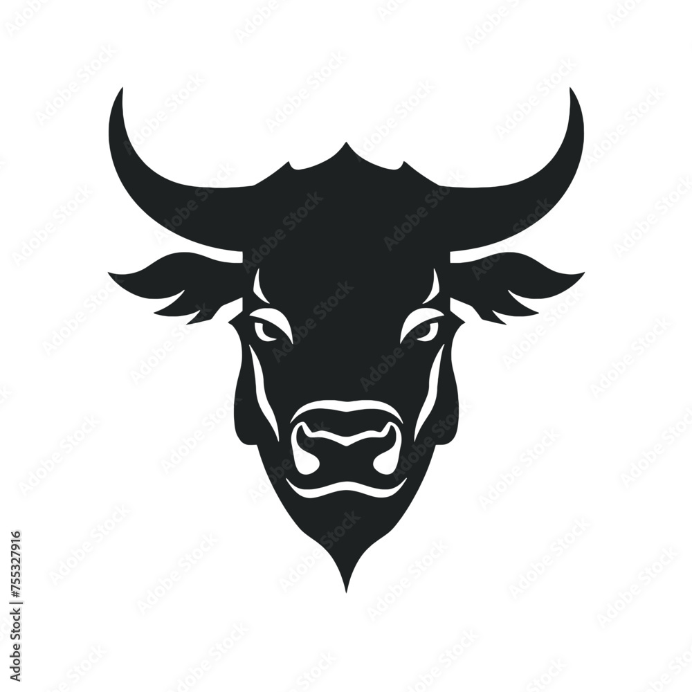 Fototapeta premium Bulldog Logo Monochrome Design Style