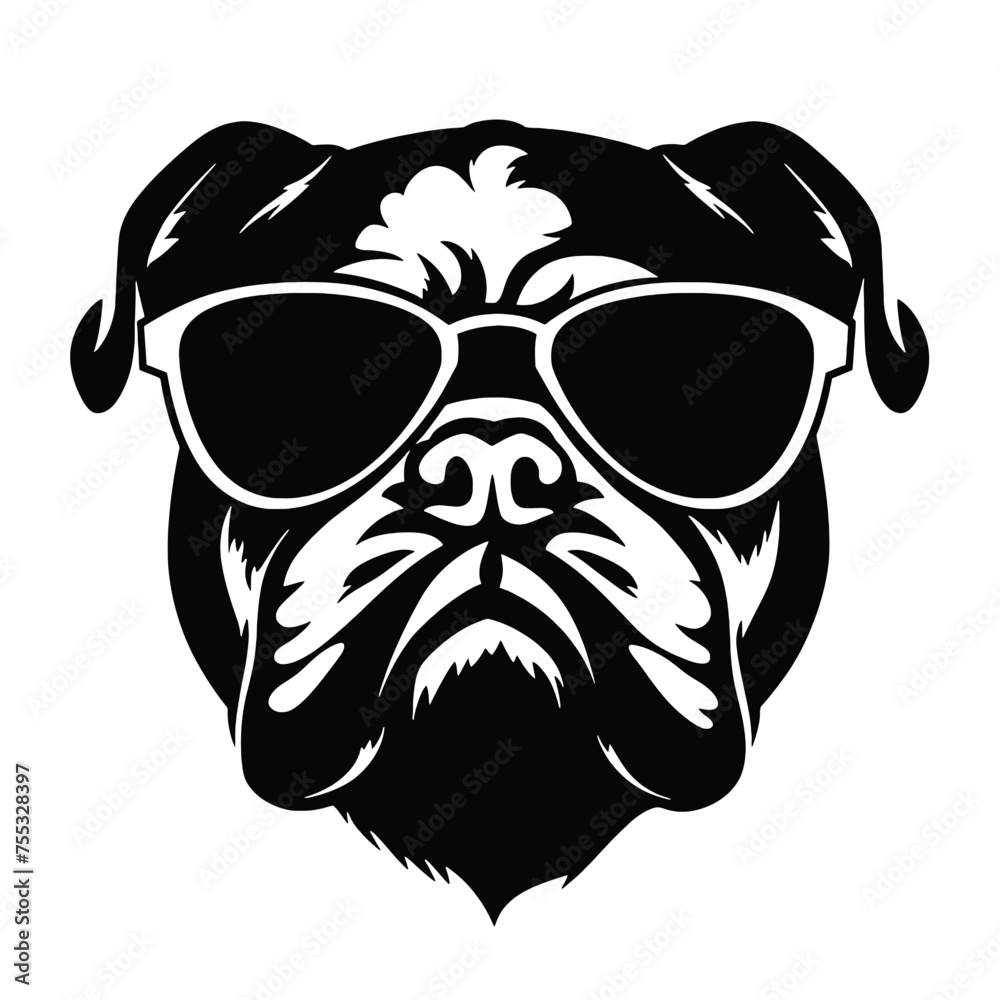 Obraz premium British bulldog mascot emblem illustration