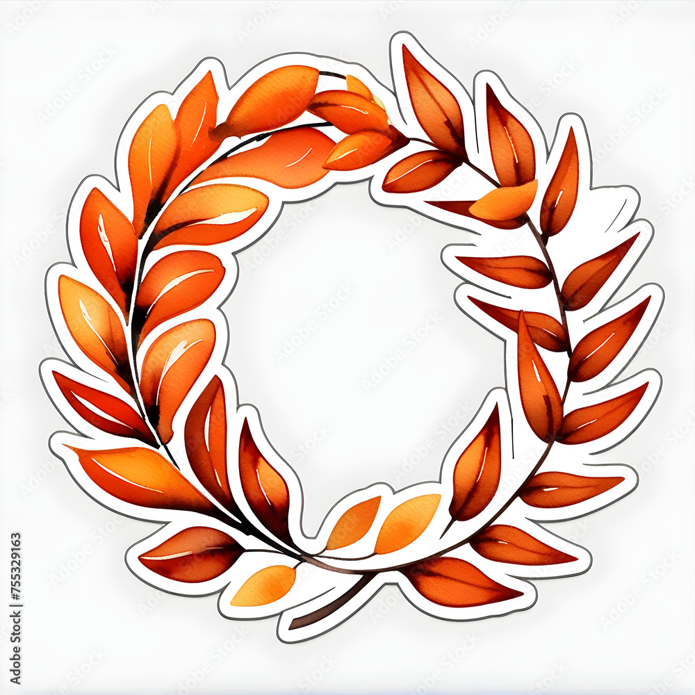 Obraz premium Radiant Citrus: Unveiling the Orange Laurel Wreath(Generative AI)