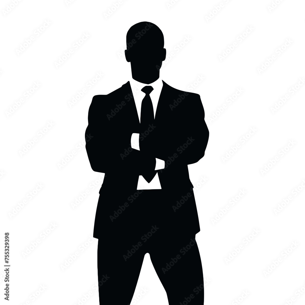 Young business man silhouette vector Young business man silhouette vector