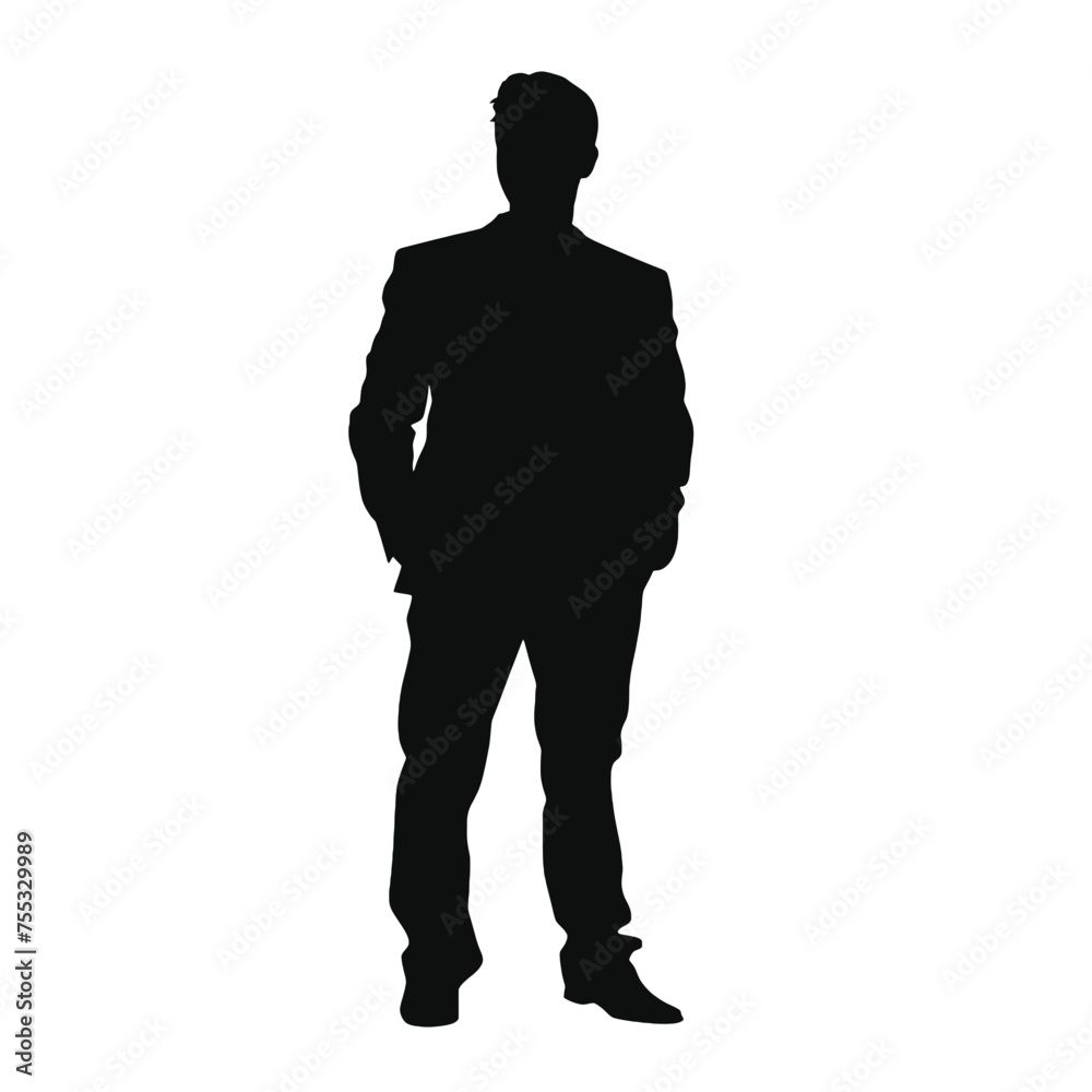 business man silhouette pose