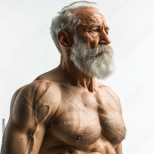 Generative AI of Fit pensioner in sportswear, a symbol of enduring athletic spirit.