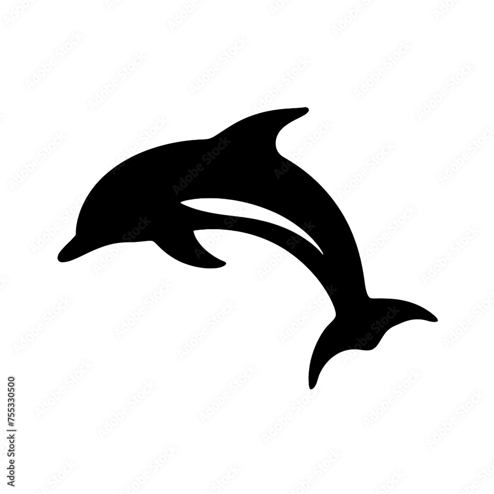 dolphin logo icon , Silhouette dolphin logo icon , Silhouette