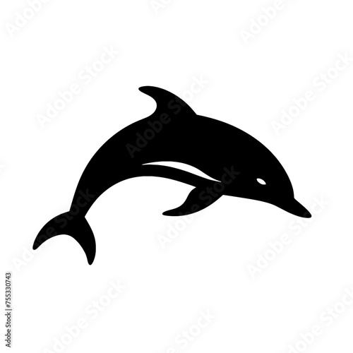 dolphin logo icon   Silhouette 