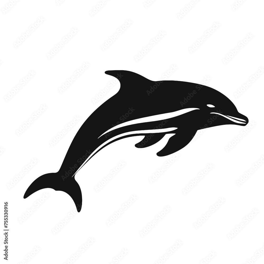 Fototapeta premium dolphin logo icon