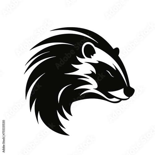 Wallpaper Mural Badger Silhouette  logo template Isolated. Brand Identity. Icon Abstract Vector graphic Torontodigital.ca