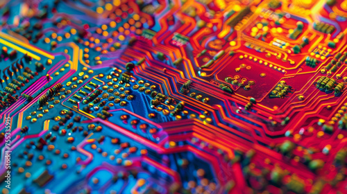 An upclose look at the intricate circuitry connecting each quantum dot showcasing the precise engineering that goes into creating QD displays.