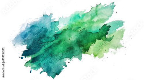 Abstract Green Watercolor Smudge