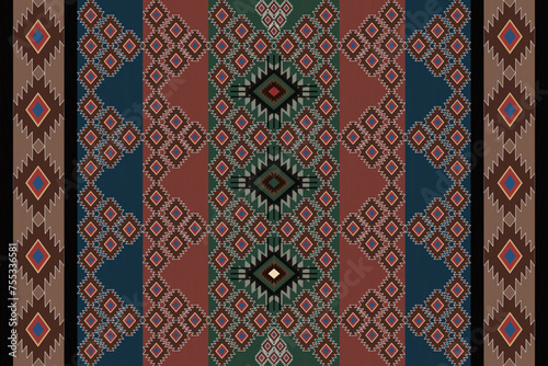 Southwestern Style - The geometric southwestern Aztec pattern makes a statement with rich colors that are easy to coordinate with a range of decor styles.