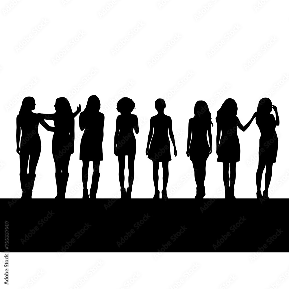 set  of a woman Silhouette 