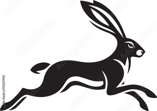 Energetic Bunny: Vector Design Featuring Running Rabbit